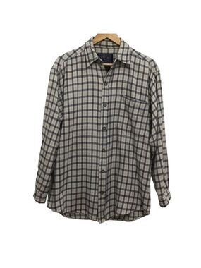 SARGENT Pepper southwestern western mens flannel plaid 100% cotton button down